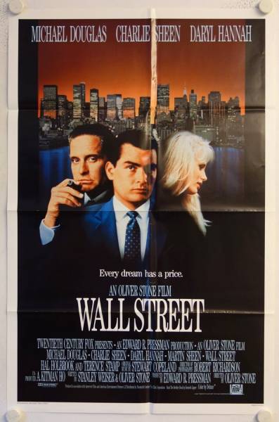 Wall Street original release US Onesheet movie poster