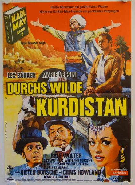 Karl May Durchs wilde Kurdistan originales deutsches Filmplakat (R70s)