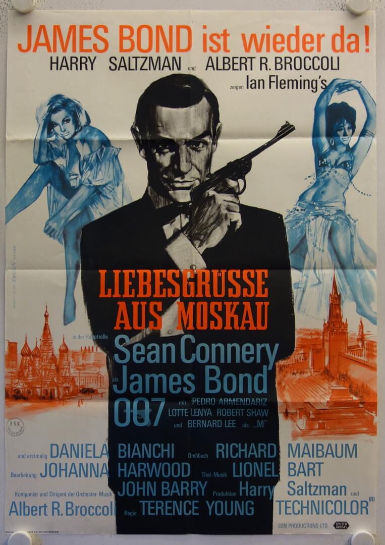 James Bond 007 Liebesgrüsse Aus Moskau Originales Deutsches Filmplakat 