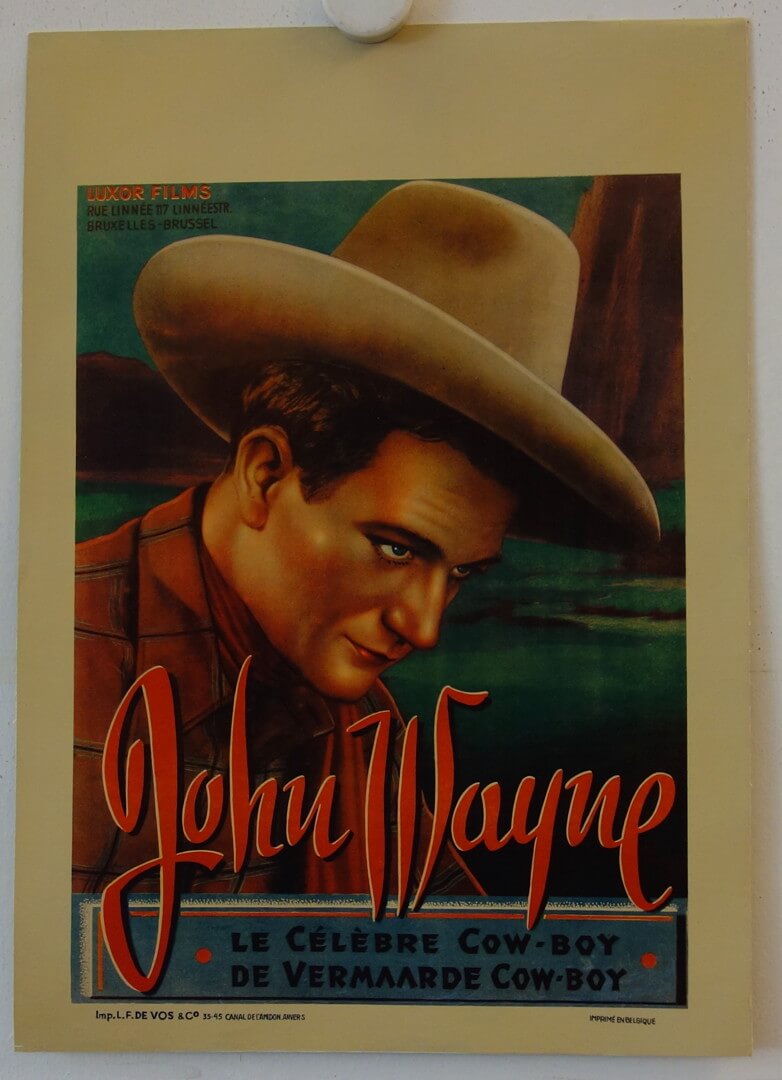 John Wayne Der Ber Hmte Cowboy Originales Filmplakat Aus Belgien