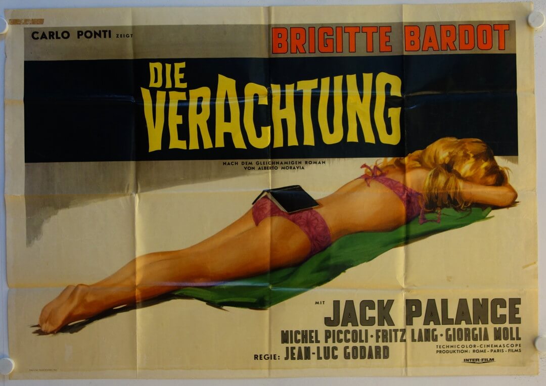 Le Mepris - Contempt original release german double-panel movie poster