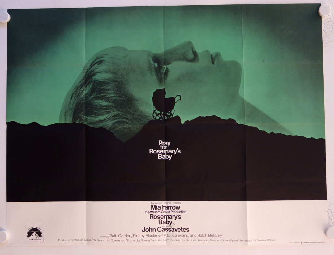 Rosemarys Baby Original Release British Quad Movie Poster