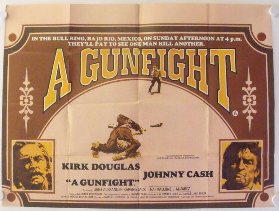 A Gunfight original release British Quad movie poster
