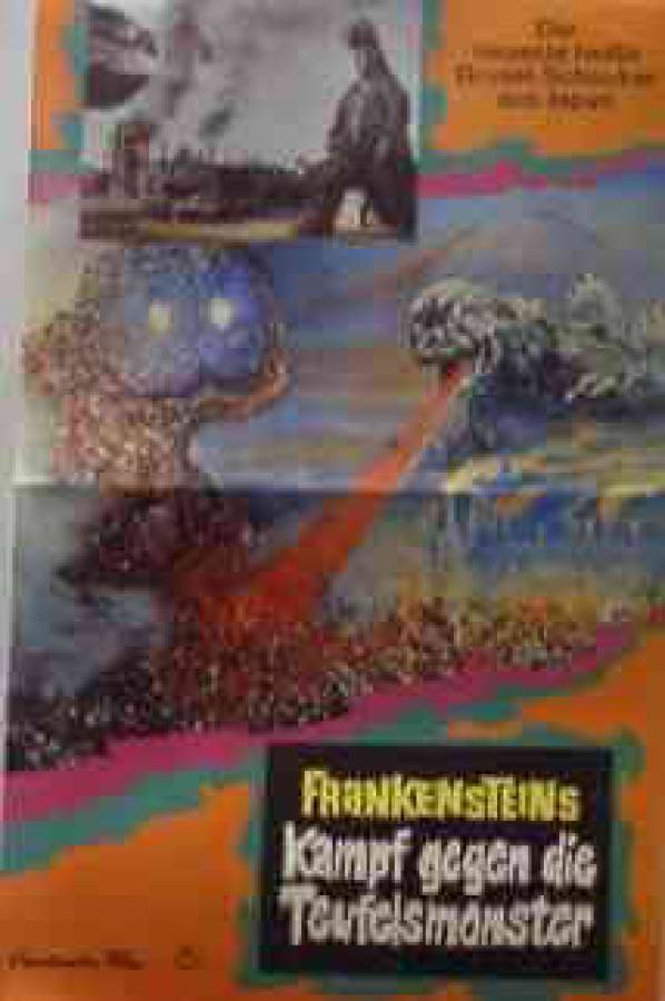 Frankensteins Kampf gegen die Teufelsmonster originales deutsches A3 Filmplakat