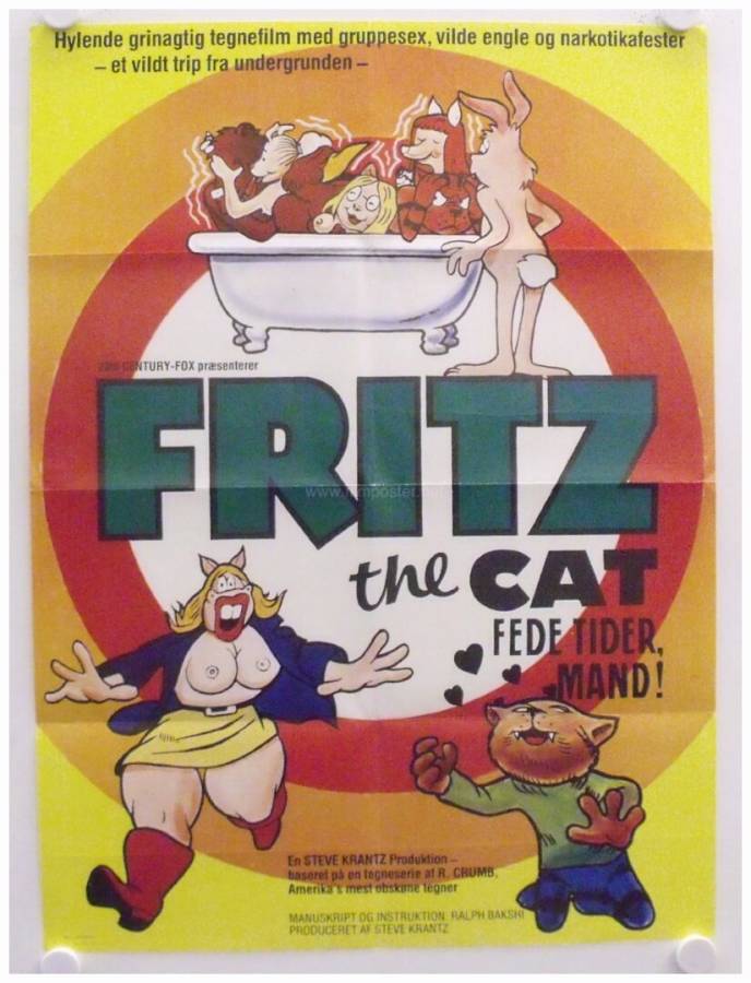 Fritz the Cat original release danish movie poster