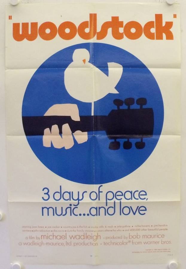 Woodstock original release US Onesheet movie poster