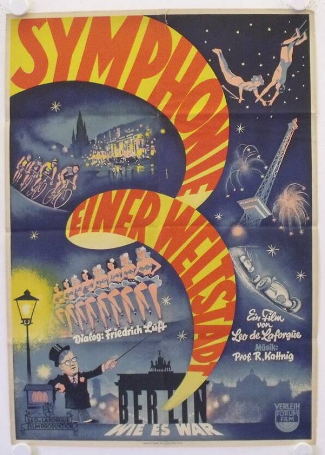 Symphonie einer Weltstadt - Berlin wie es war original release german movie poster