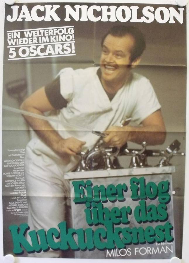 Einer flog übers Kuckucksnest originales deutsches Filmplakat