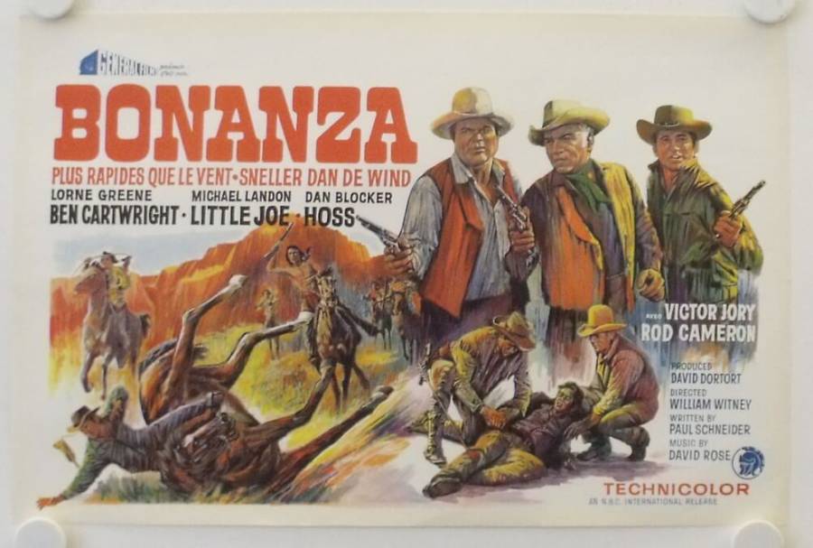 Die Männer von Bonanza - Sie ritten wie der Wind originales belgisches Filmplakat