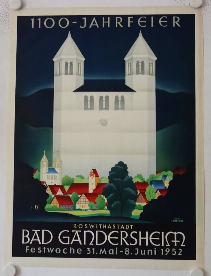 1100 Years Celebration Bad Gandersheim original release german advertising poster