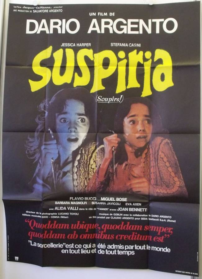 Suspiria original release large french movie poster