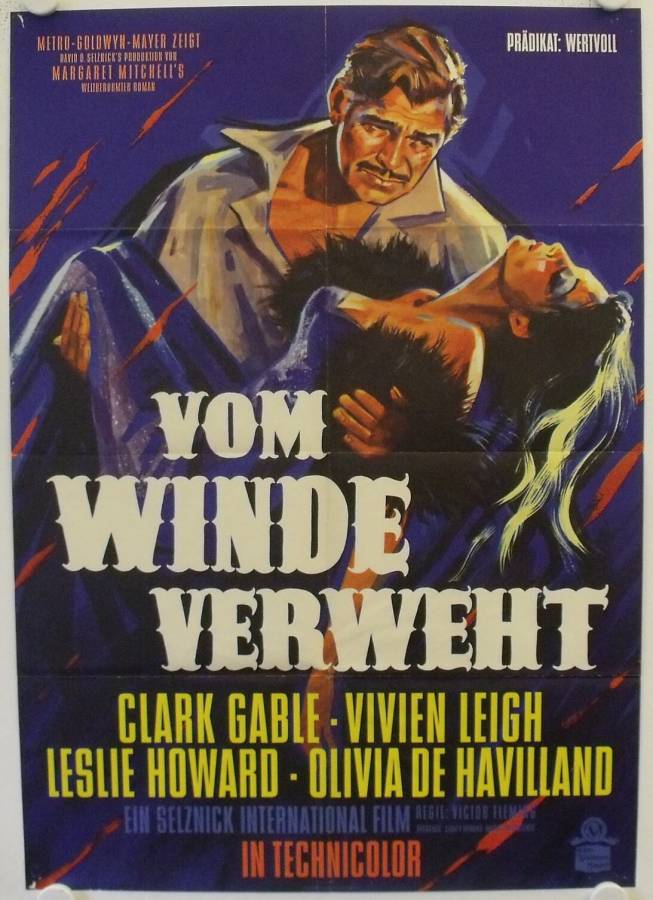 Gone with the Wind re-release german movie poster