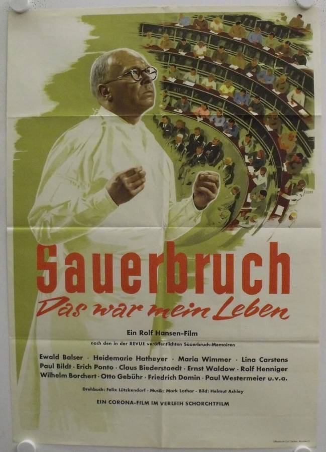 The Life of Surgeon Sauerbruch original release german movie poster