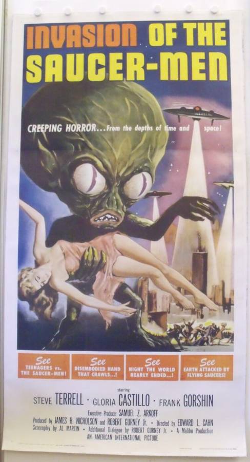 Invasion of the Saucer-Men original release US 3-Sheet movie poster