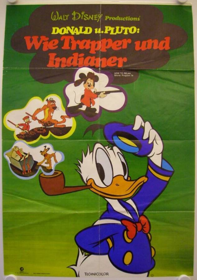 Donald Duck How to relax original german movie poster