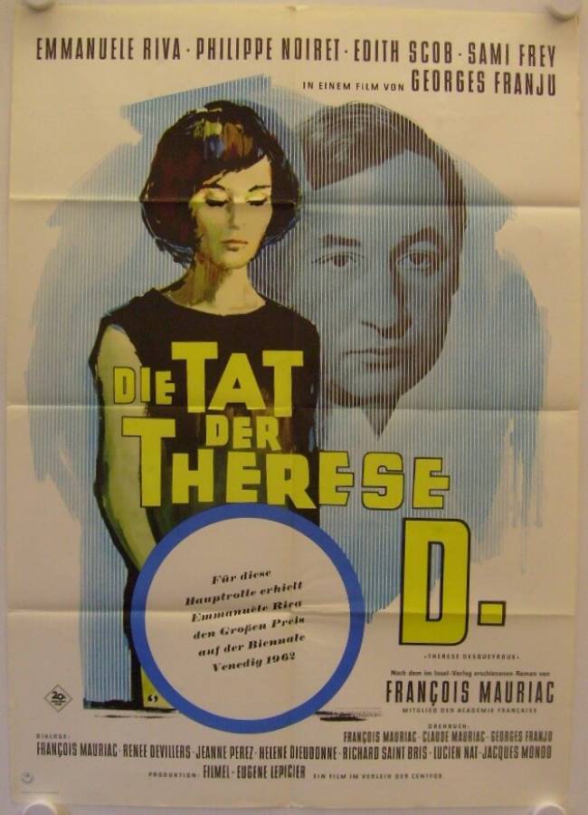 Die Tat der Therese D. originales deutsches Filmplakat