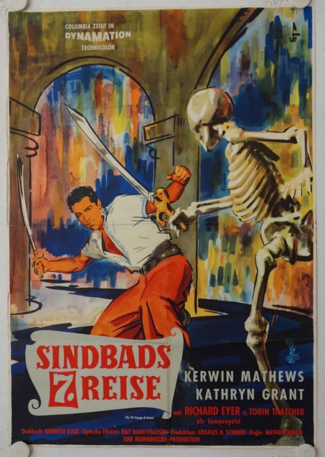 7th (Seventh) Voyage of Sinbad original release german movie poster