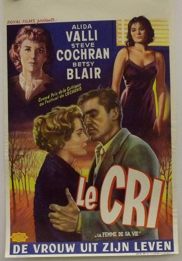 Il Grido - The Cry original release belgian movie poster