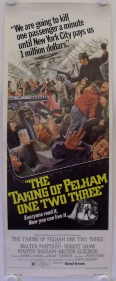 The Taking of Pelham 1-2-3 original release US insert movie poster