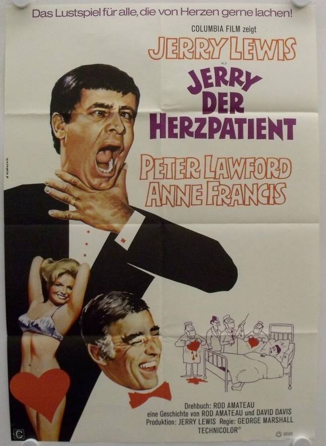 Jerry der Herzpatient originales deutsches Filmplakat