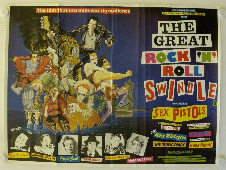 The Great Rock 'n' Roll Swindle original release British Quad movie poster