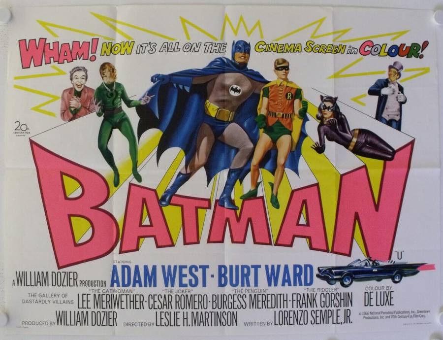 Batman original release british quad movie poster