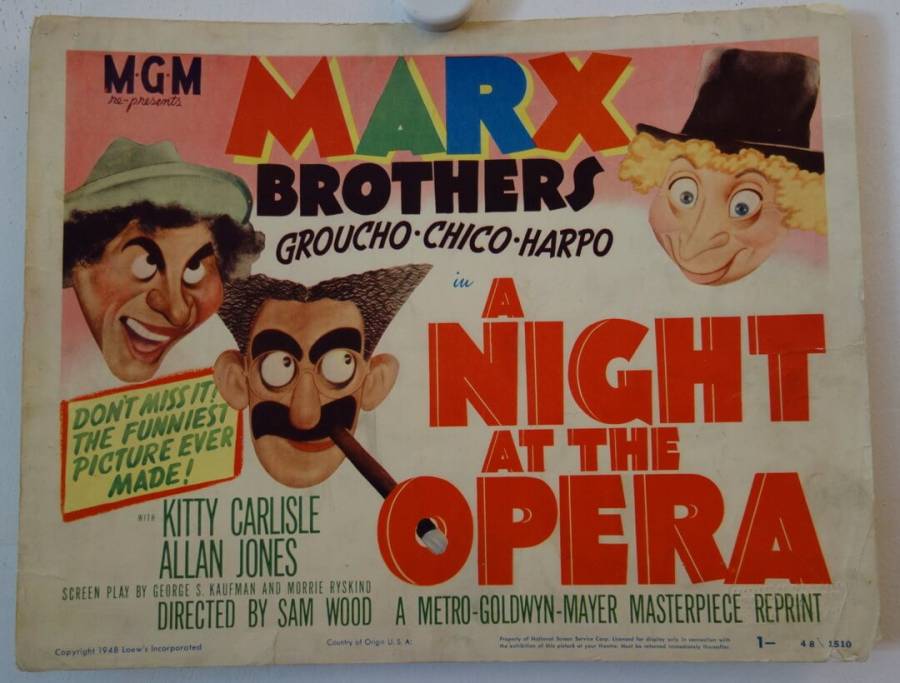 A Night at the Opera re-release US title lobby card