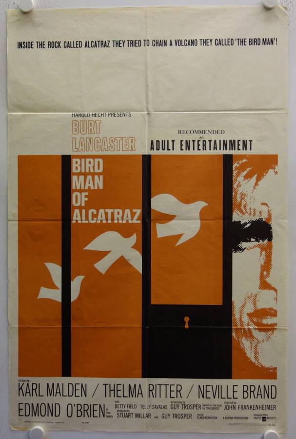 Birdman of Alcatraz original release US Onesheet movie poster