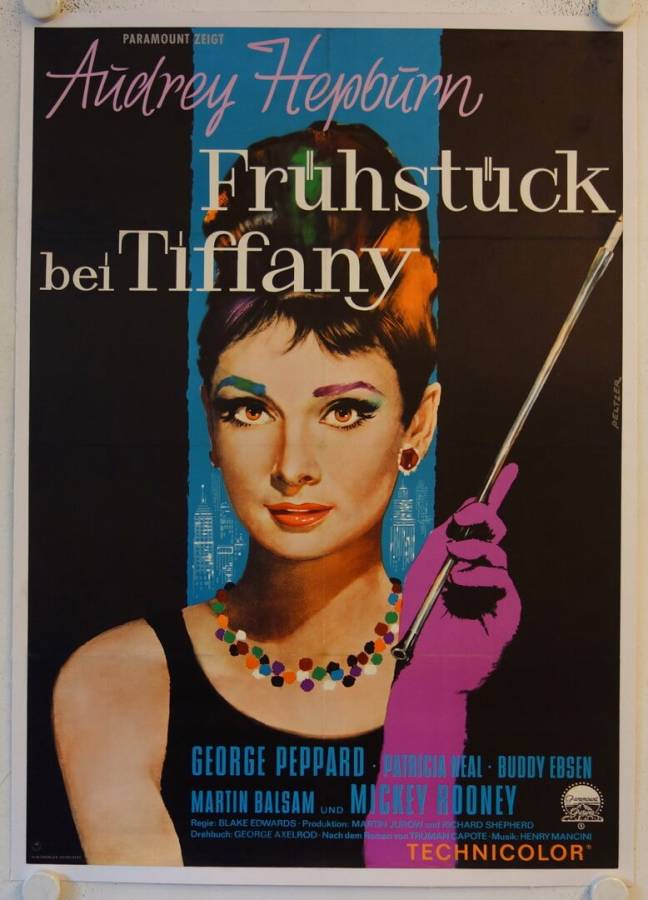 Frühstück bei Tiffany originales deutsches Filmplakat linenbacked