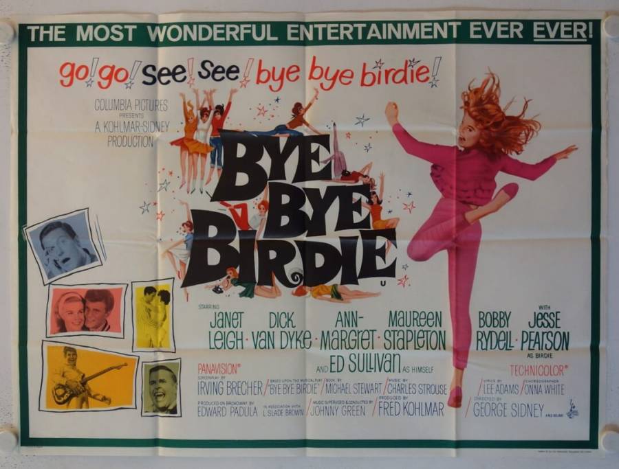 Bye Bye Birdie original release British Quad movie poster