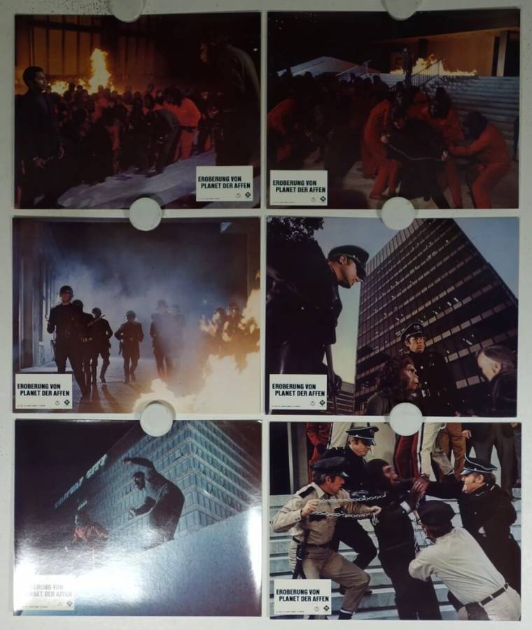 Conquest of the Planet of the Apes original german lobby card set