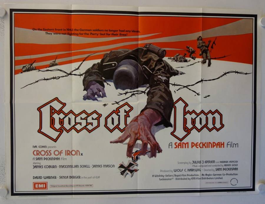 Cross of Iron original release british quad movie poster