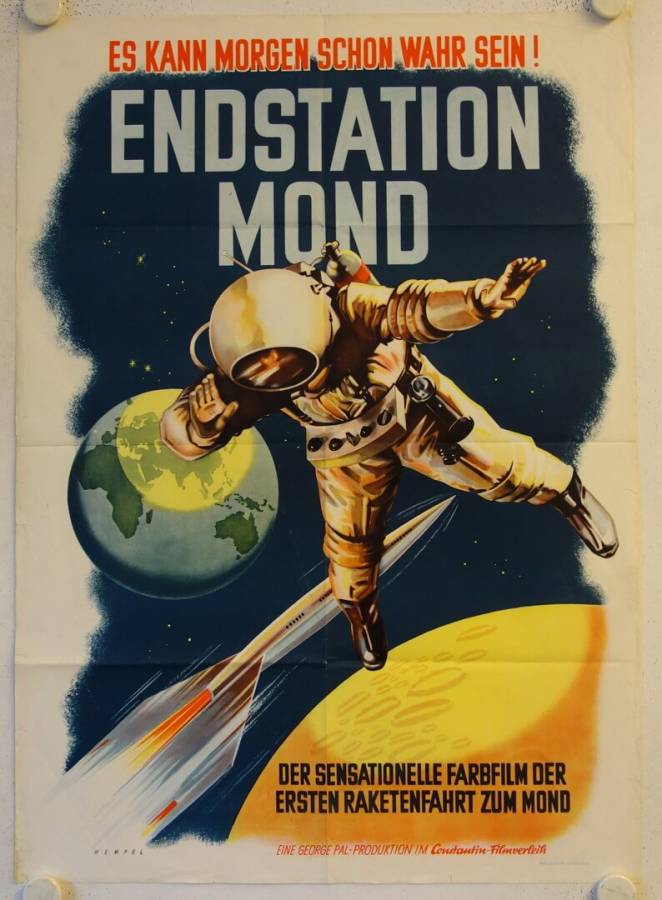 Destination Moon original release german double-panel movie poster