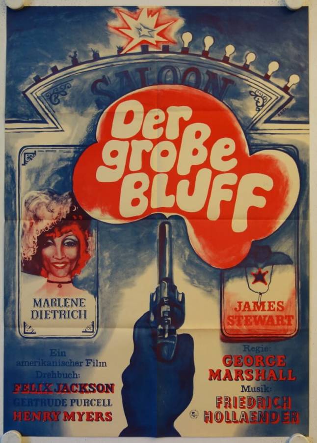 Destry rides again original release east-german movie poster