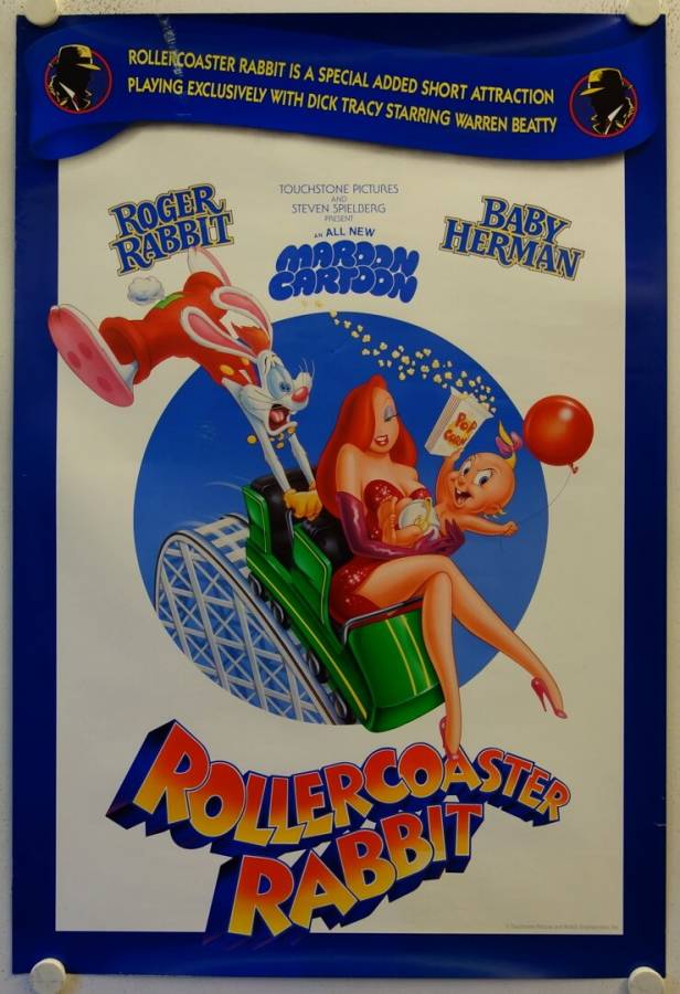 Dick Tracy Rollercoaster Rabbit originales US Onesheet Filmplakat