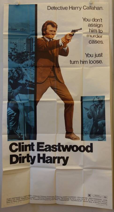 Dirty Harry original release US three-sheet movie poster