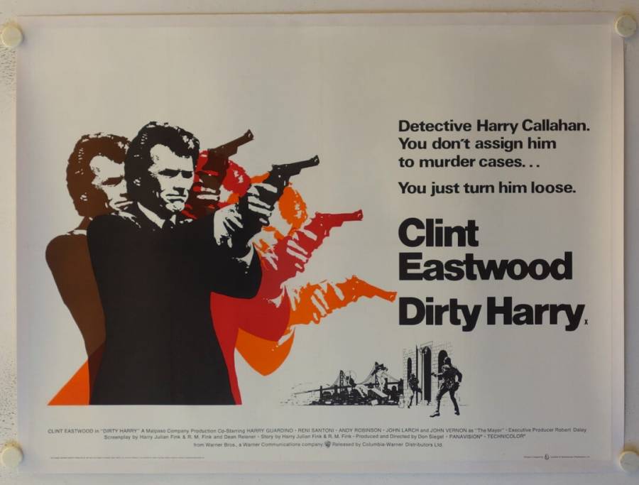 Dirty Harry original release British Quad movie poster