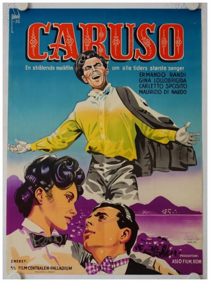 Enrico Caruso - The Young Caruso original release danish movie poster