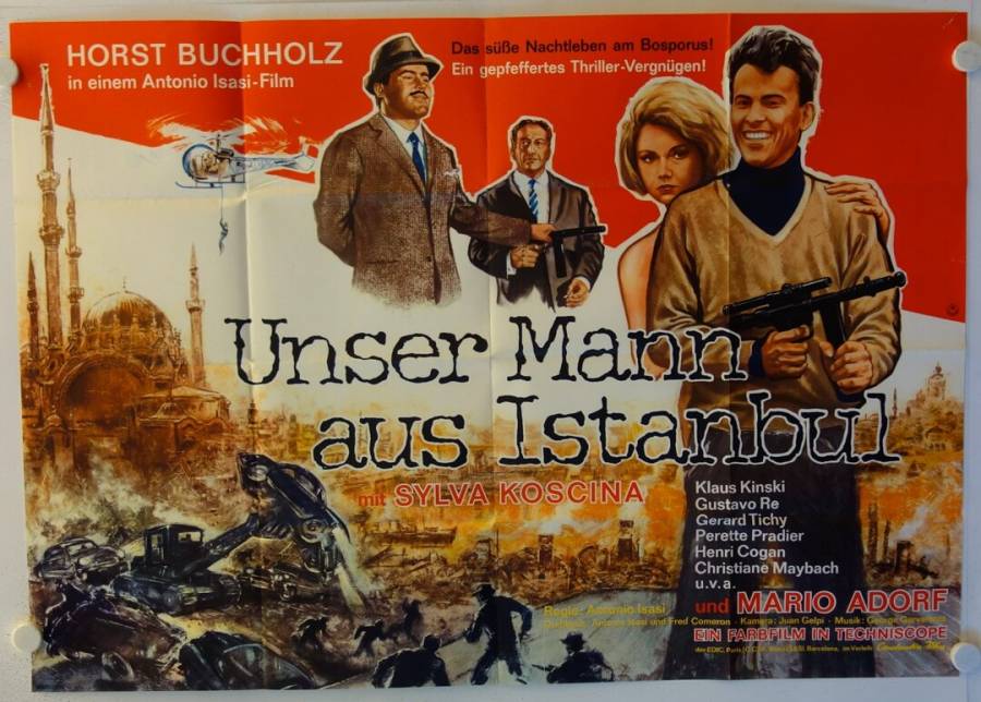 Estambul 65 - That Man in Istanbul original release german double-panel movie poster