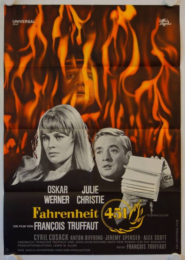 Fahrenheit 451 original release german movie poster