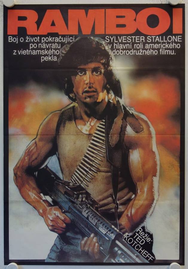 Rambo originales Filmplakat aus Tschechien