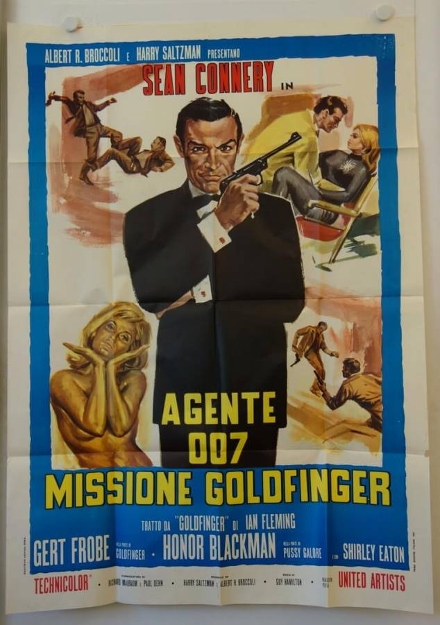 Goldfinger re-release italian movie poster