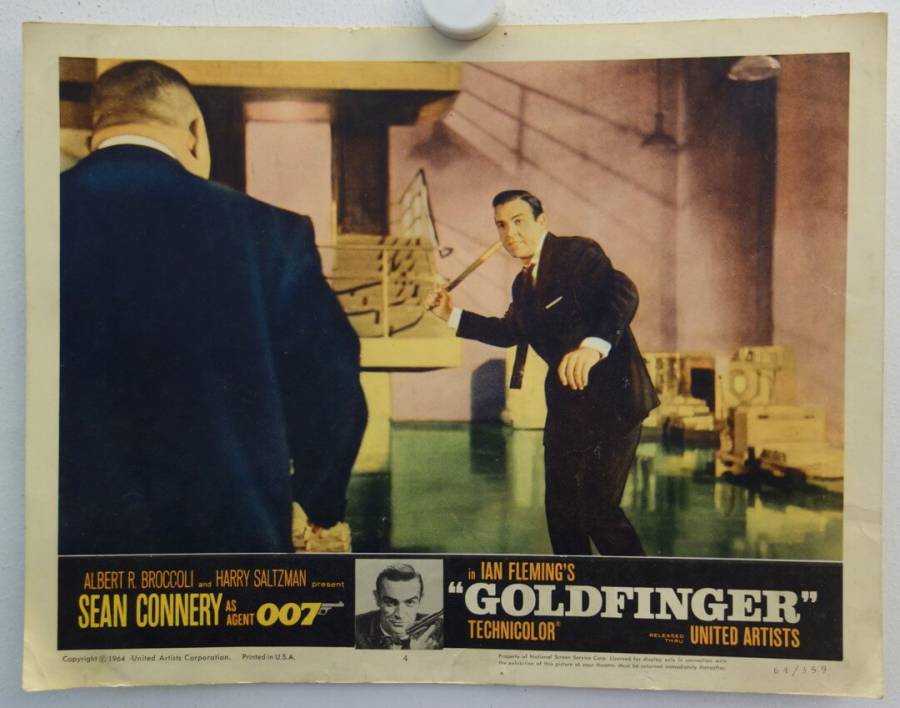 Goldfinger original release US lobby card