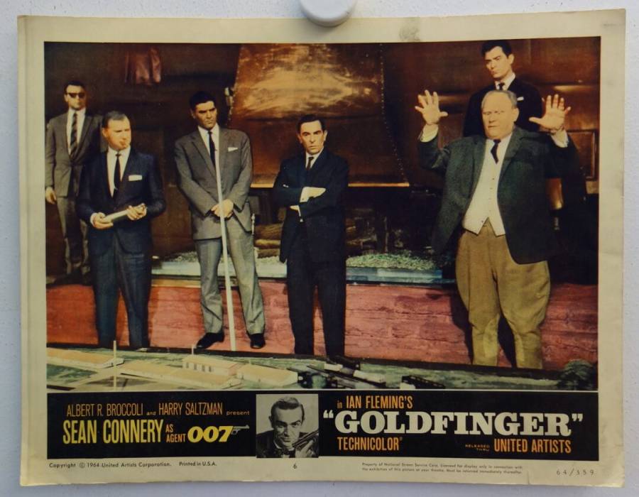 Goldfinger original release US lobby card