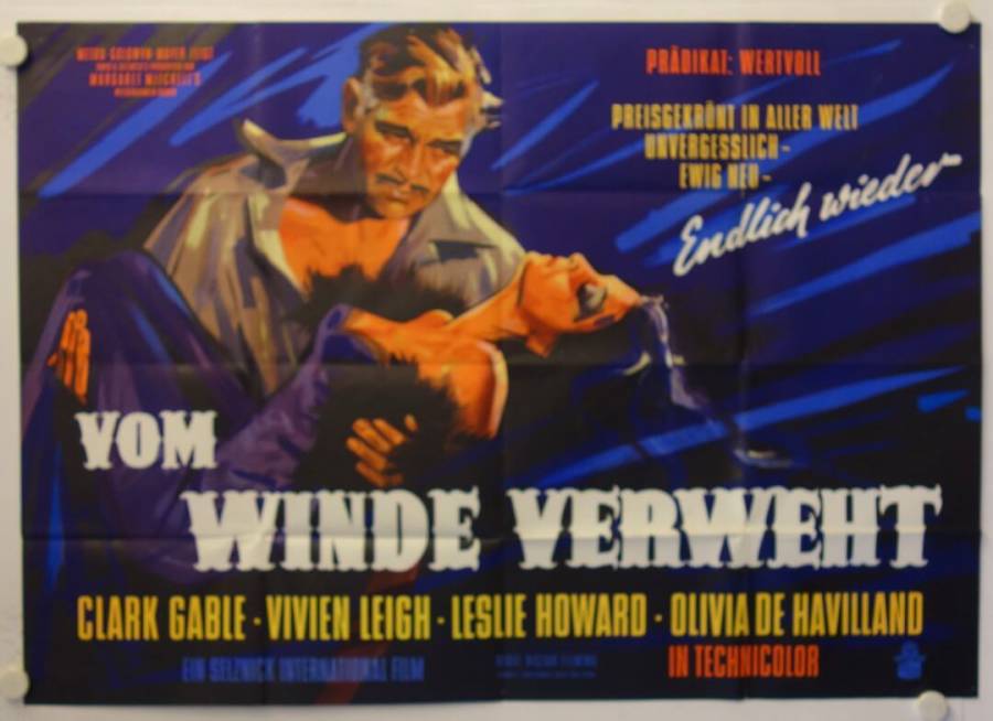 Gone with the Wind re-release german double-panel movie poster