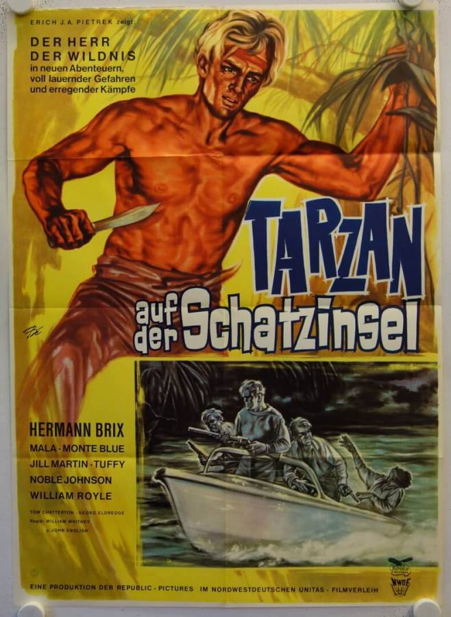 Tarzan auf der Schatzinsel originales deutsches Filmplakat