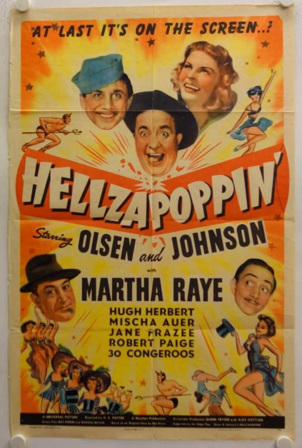 Hellzapoppin' original release US Onesheet movie poster