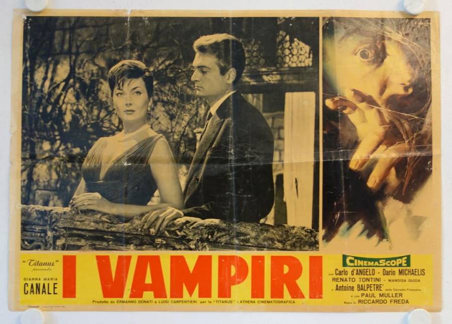 I Vampiri original release Italian Fotobusta movie poster