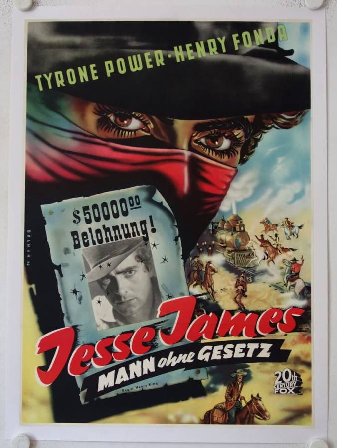 Jesse James original release german movie poster