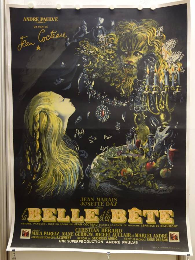 La Belle et la Bete - Beauty and the Beast original 1946 release large french movie poster